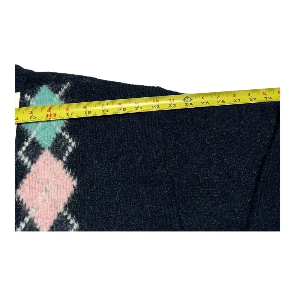 OAK‎ + FORT Cozy Knit Oversized Cardigan Women's CG-14554-W-Navy Print-S NWT $68